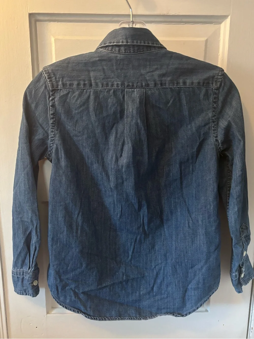 Ralph Lauren Flesh Pony Chambray Denim Button-Down 100% Cotton Shirt Preppy